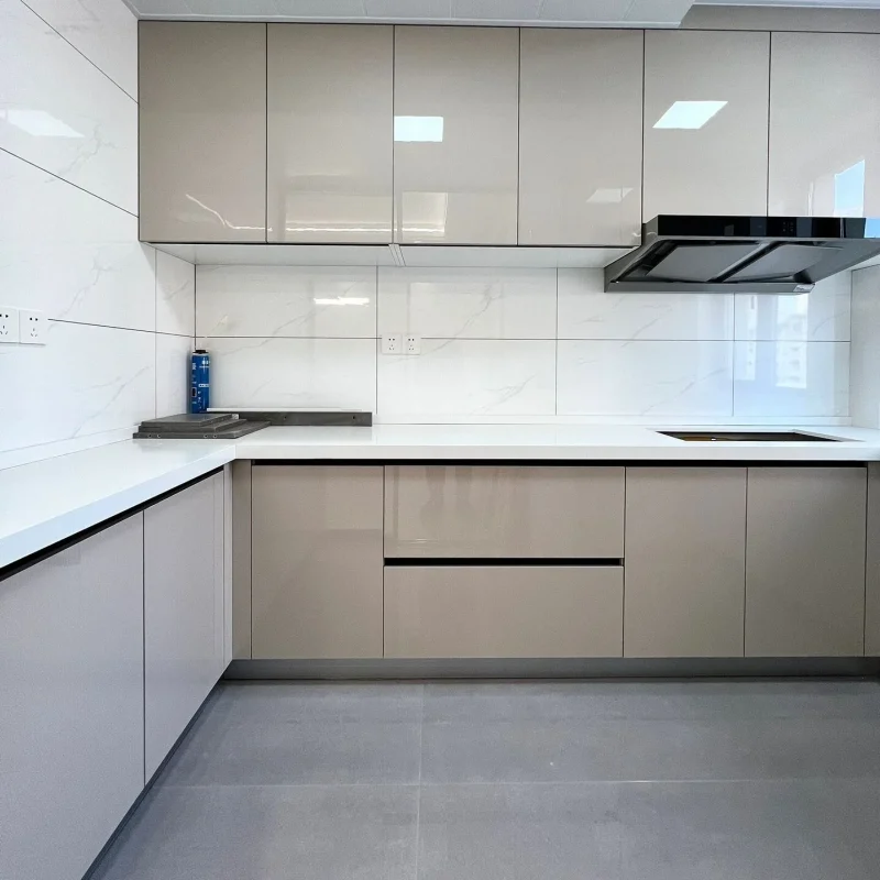 Gray-High-Gloss-Finish-Kitchen-Cabinets-1