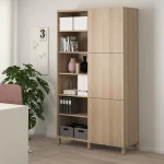 کمد و کتابخانه ترکیبی MDF طرح اسکاندیناوی مدل 006