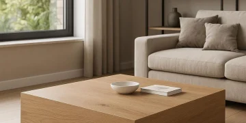 میز مکعبی جلو مبلی طرح چوب مدل 002