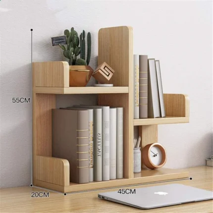 کتابخانه و شلف رومیزی چوبی با طراحی درختی مدل 006