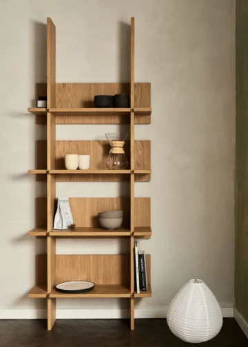 کتابخانه نردبانی طرح چوب مدرن مدل 002
