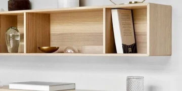 ست شلف باکس دیواری چوبی افقی مدرن مدل 011
