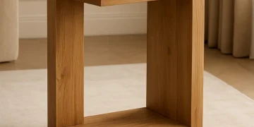میز مکعبی عسلی عمودی طرح چوب مدل 004