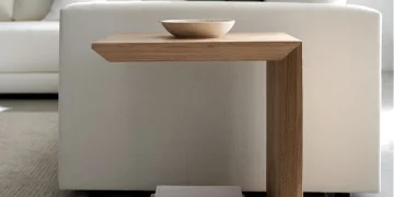 میز مکعبی عسلی C شکل چوبی مدل 006