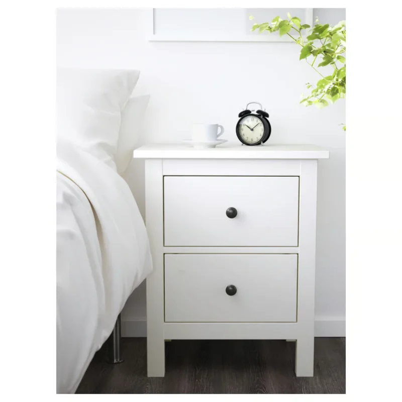 پاتختی ایکیا مدل hemnes دو کشو